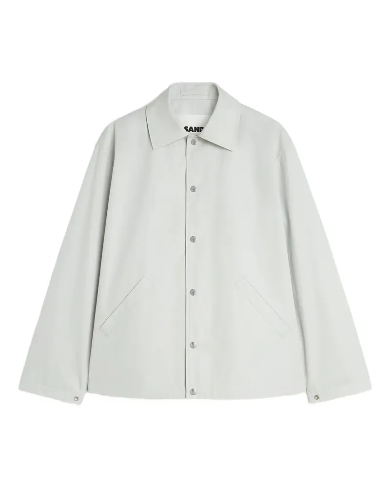 Jil Sander Taft-Jacke mit Logo-Print - Grau Grau
