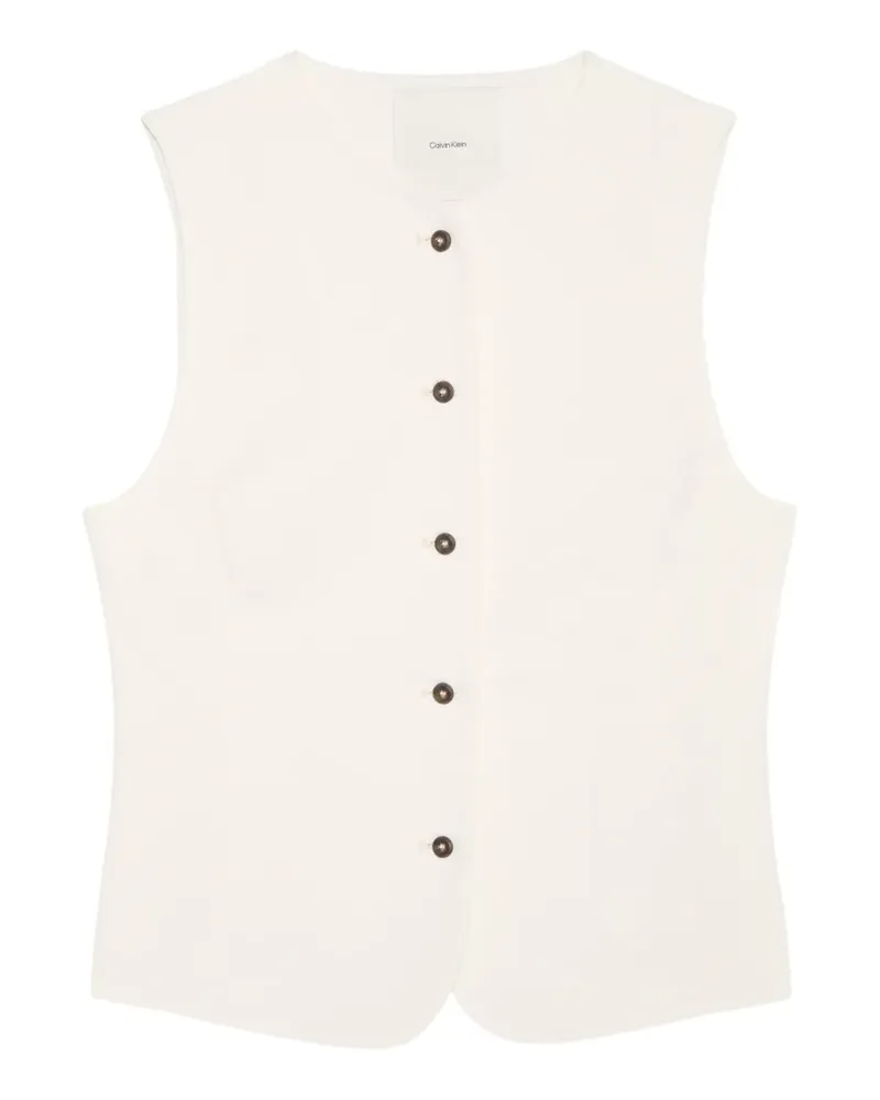 Calvin Klein button-up waistcoat - Weiß Weiß