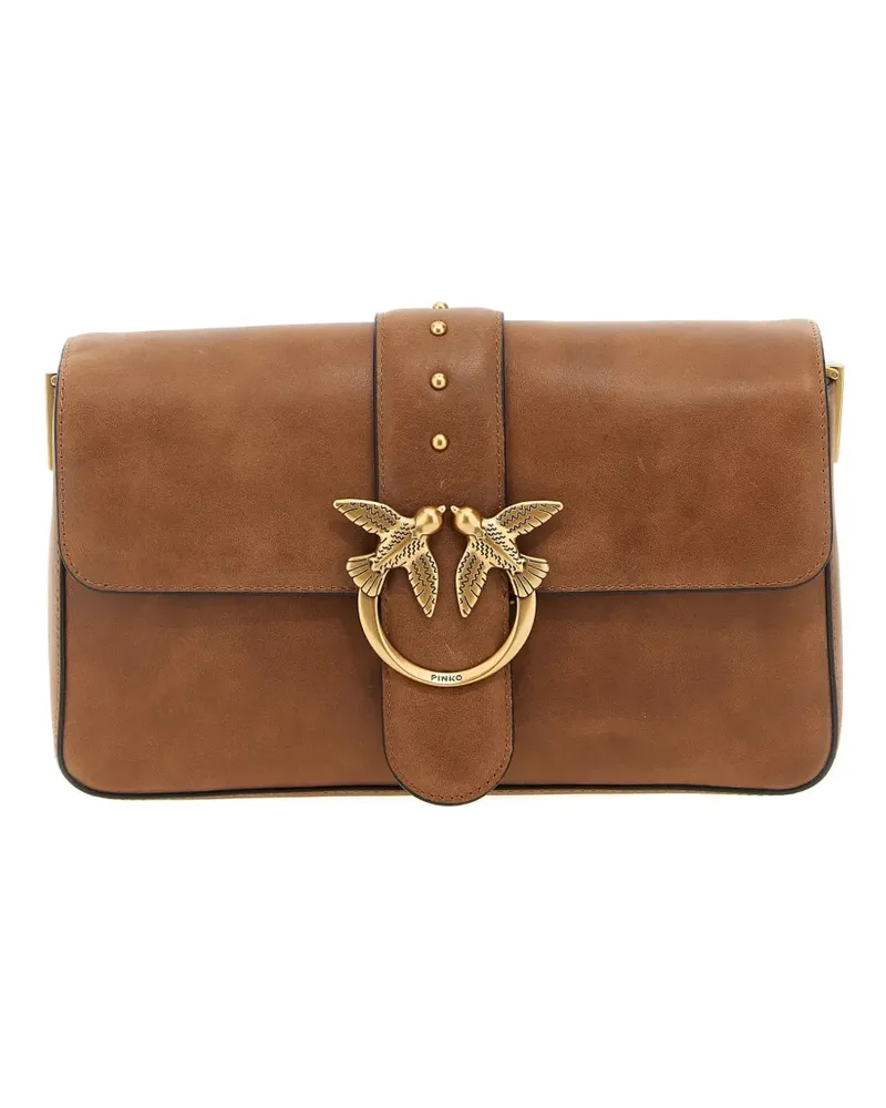 Pinko Love Schultertasche - Brown Brown