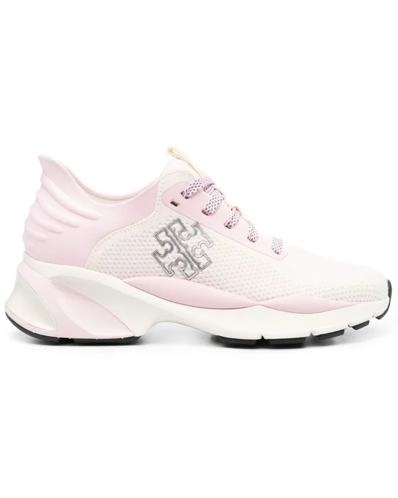 Tory Burch Sneakers mit Logo-Print Nude