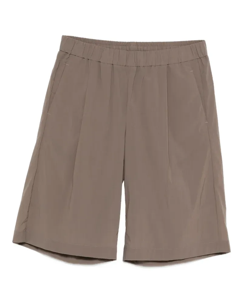Herno pleated elasticated-waist shorts - Braun Braun