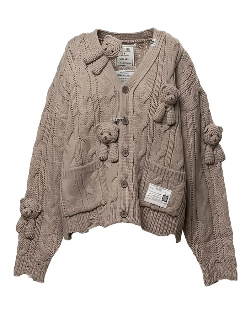 MIHARAYASUHIRO x  Cardigan mit Bärenmotiv - Nude Nude