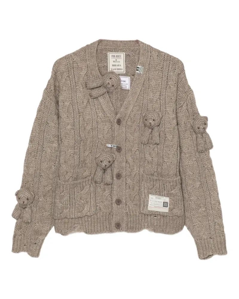 MIHARAYASUHIRO x  Cardigan mit Bärenmotiv - Nude Nude