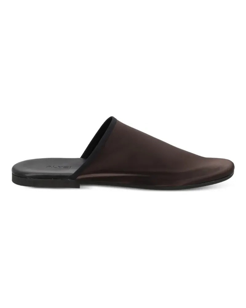 ALYSI satin-finish flat mules - Braun Braun