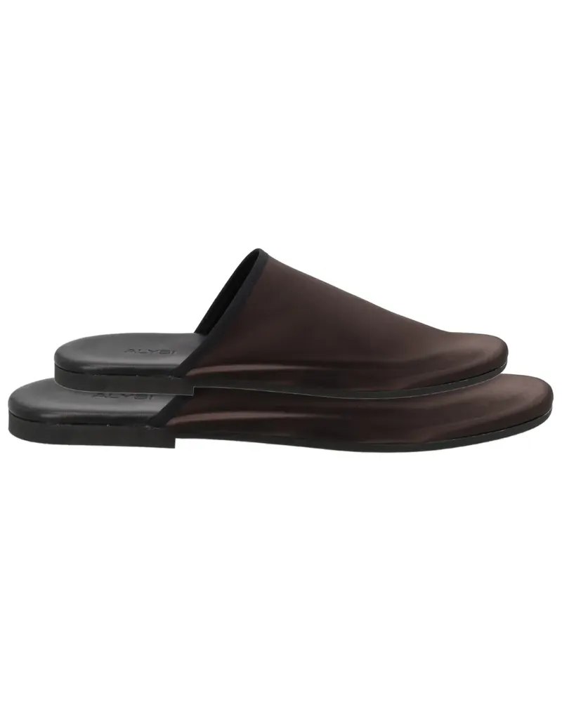 ALYSI satin-finish flat mules - Braun Braun