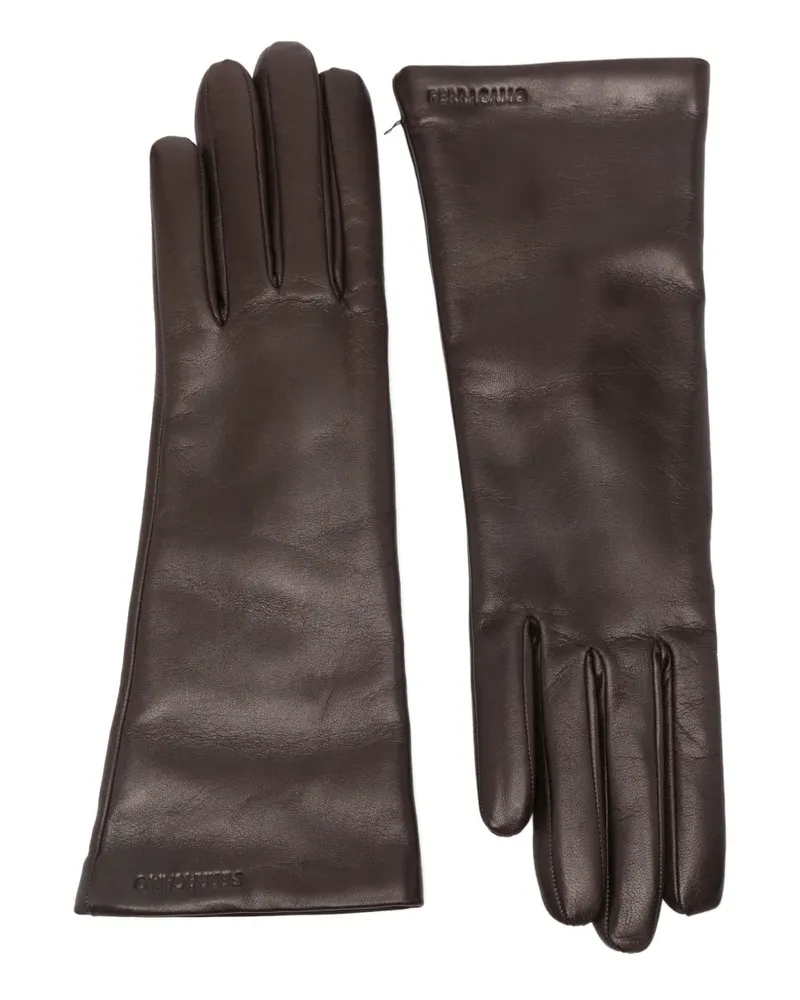 Ferragamo Handschuhe aus Leder - Braun Braun