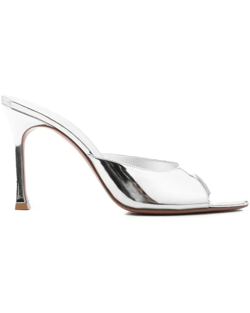 Amina Muaddi 95mm Alexa Slipper mules - Silber Silber