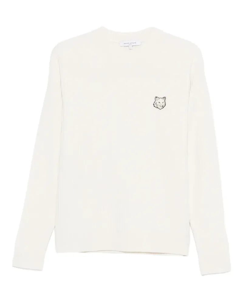 Kitsuné Fox Head Pullover - Weiß Weiß