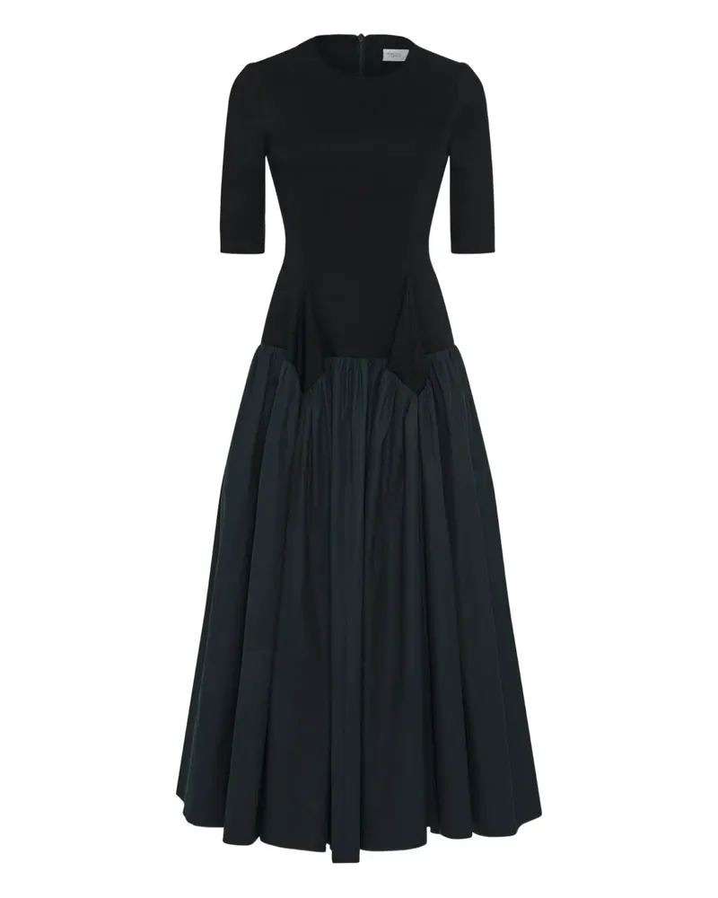 Rosetta Getty Gerafftes Kleid mit Schößchen - Schwarz Schwarz