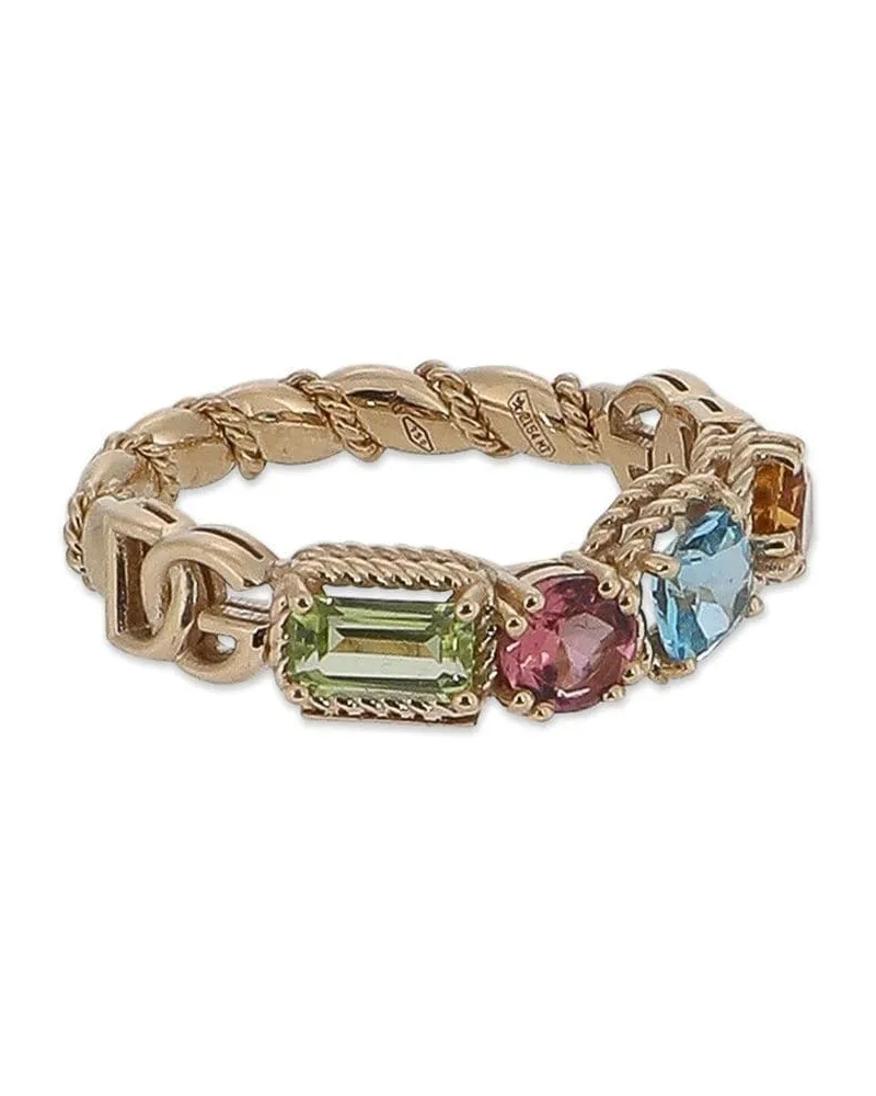 Dolce & Gabbana 18kt Rainbow Gelbgoldring mit Schmuckstein Gold