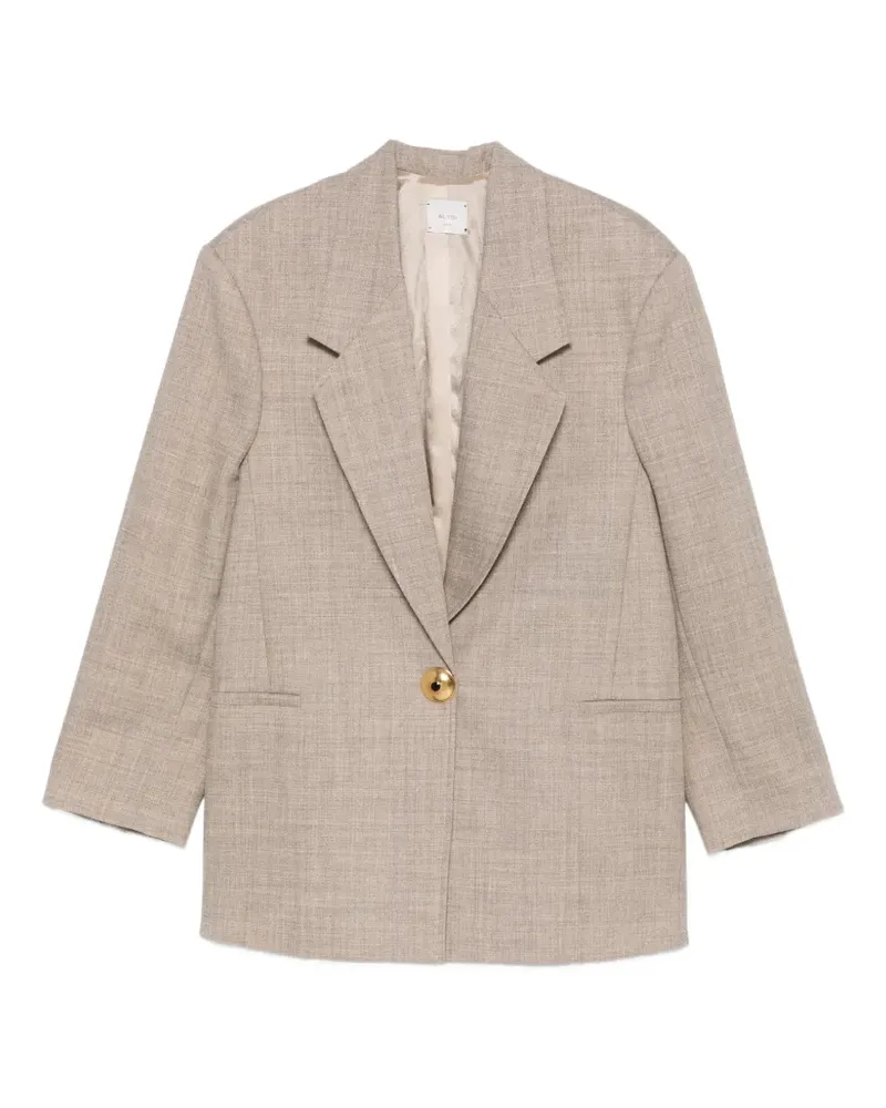 ALYSI single-breasted notched-lapels jacket - Nude Nude