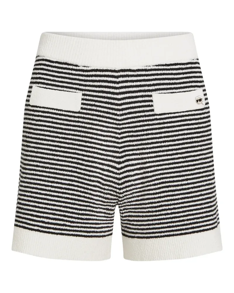 Karl Lagerfeld Gestreifte Shorts - Schwarz Schwarz