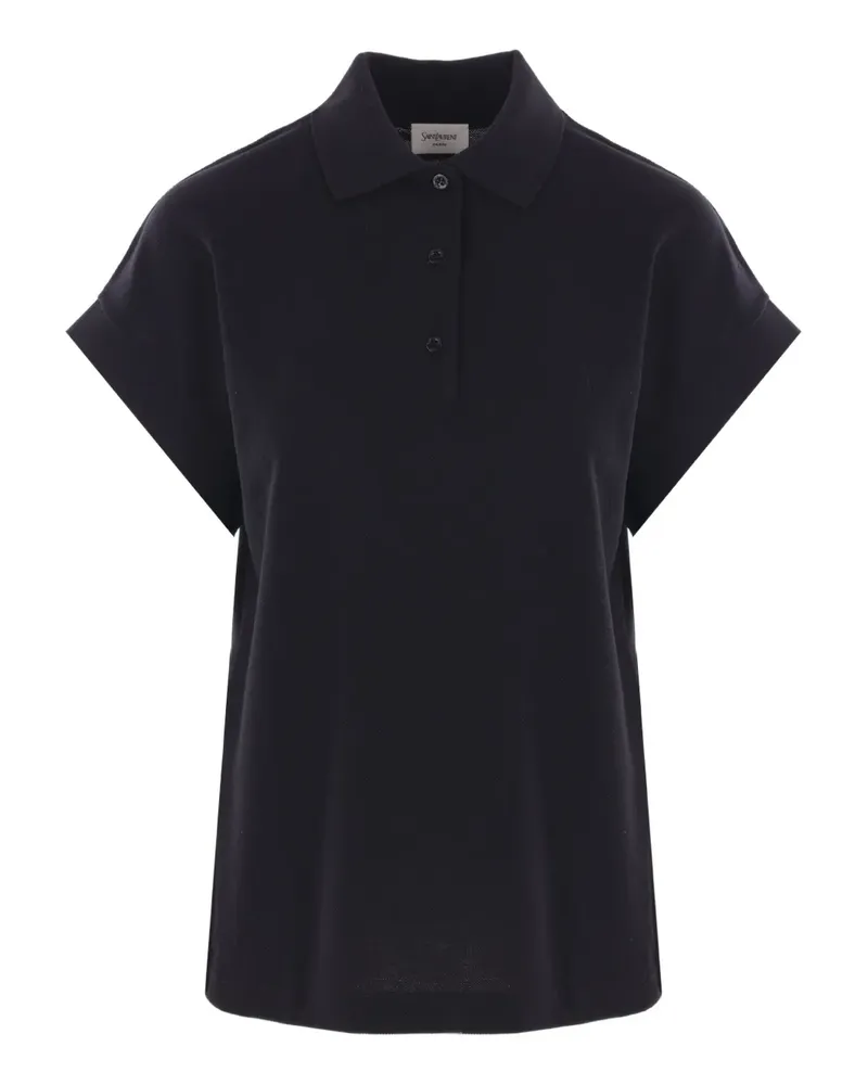 Saint Laurent Cassandre Poloshirt - Schwarz Schwarz