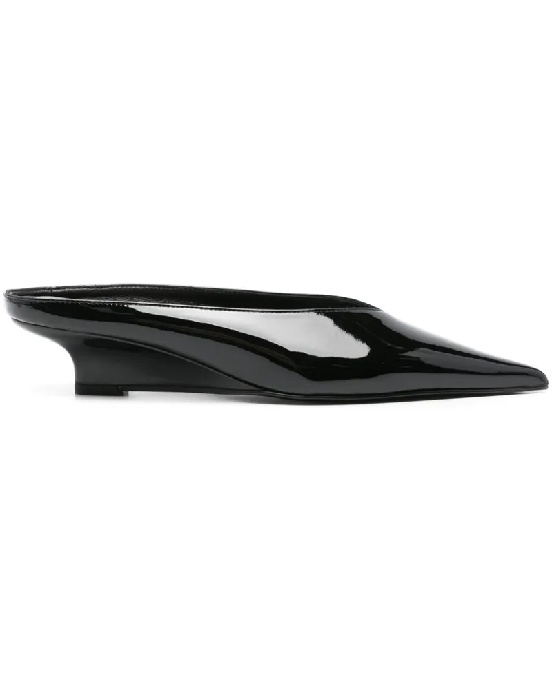 Totême Mules aus Lackleder 35mm - Schwarz Schwarz