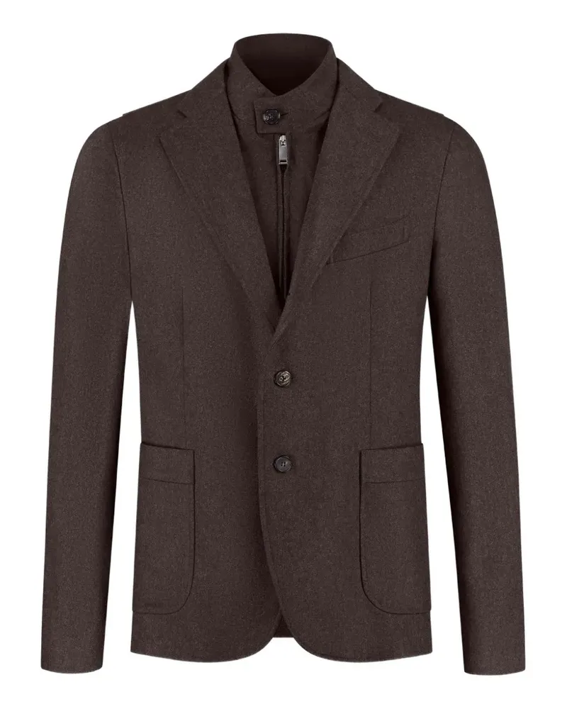 Incotex Blazer im Layering-Look - Braun Braun