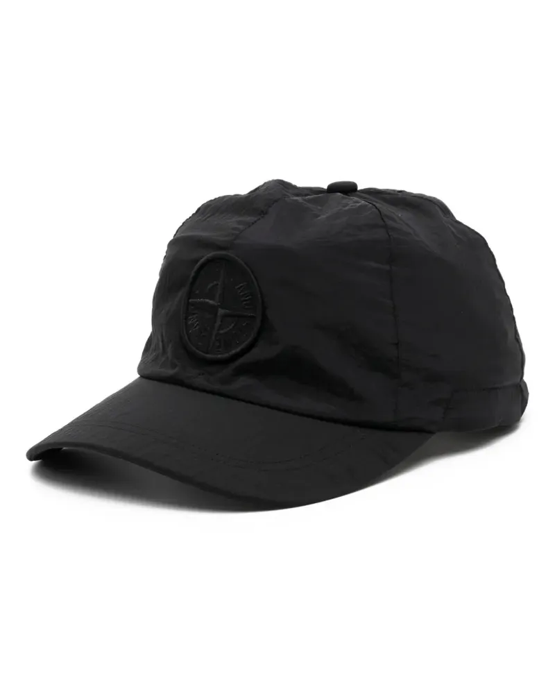 Stone Island Baseballkappe mit Logo-Stickerei - Schwarz Schwarz