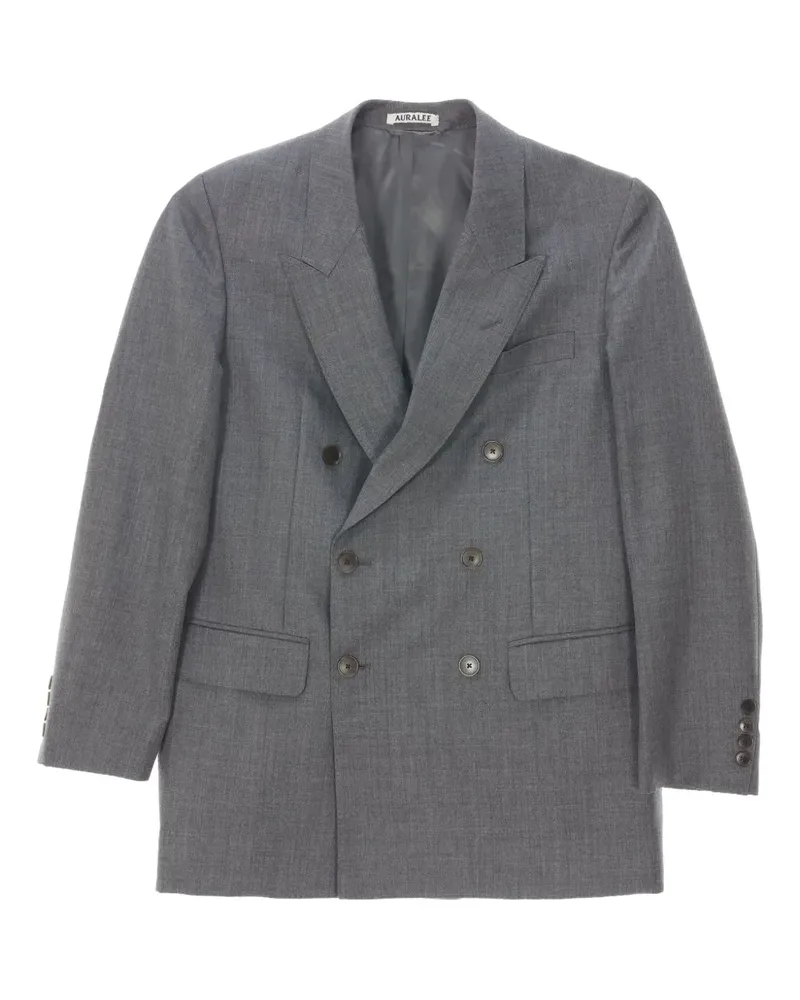 AURALEE Doppelreihiger Blazer - Grau Grau