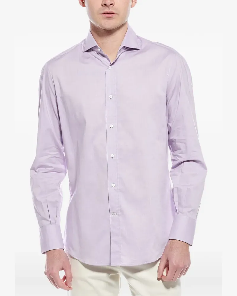 Brunello Cucinelli long-sleeve button-up shirt - Violett Violett