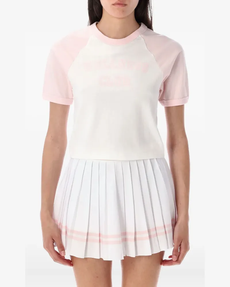 SPORTY & RICH Wellness Club T-Shirt mit Raglanärmeln - Nude Nude