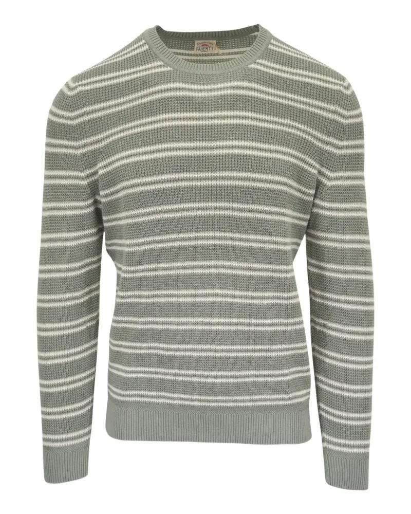Faherty striped-pattern sweater - Grün Grün