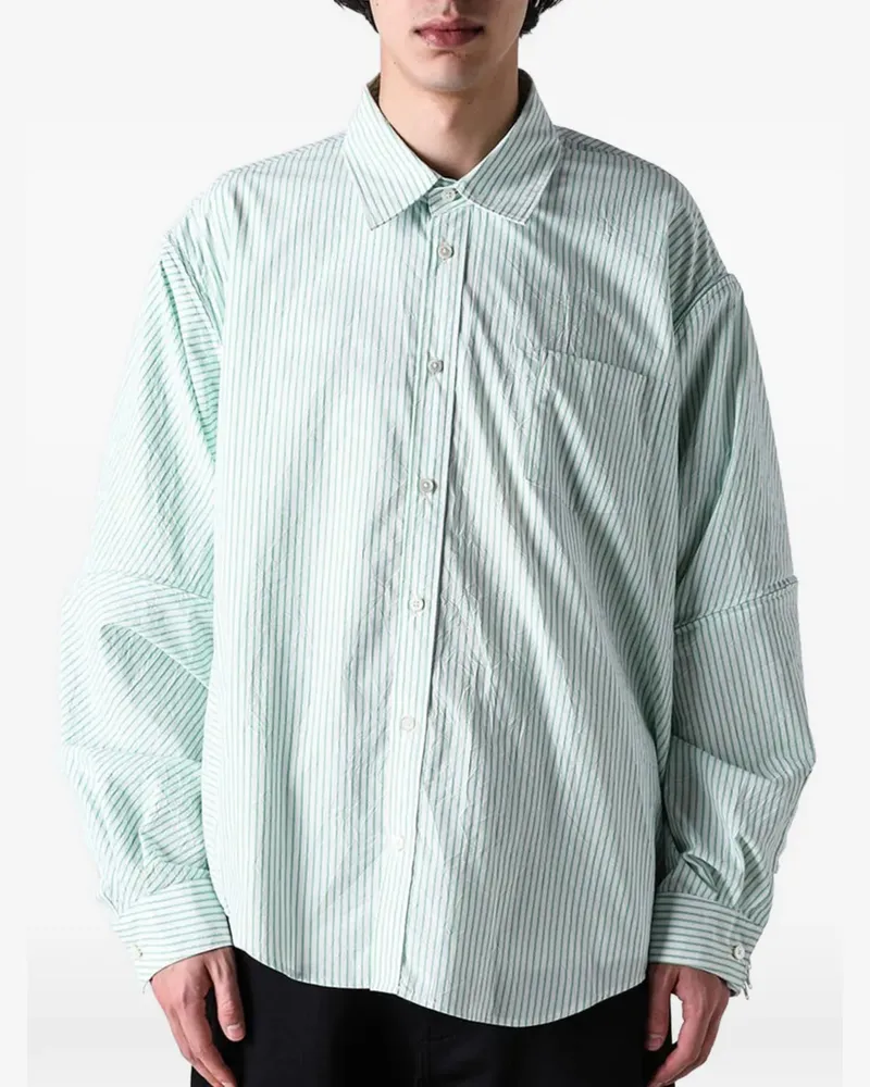 Doublet detachable striped shirt - Grün Grün