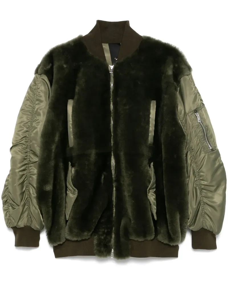 BLANCHA Bomberjacke aus Shearling - Grün Grün
