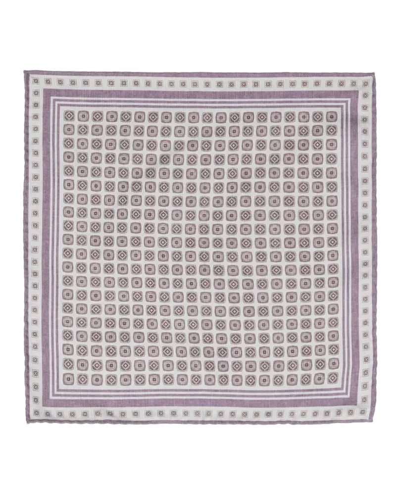 Brunello Cucinelli Seidenschal mit geometrischem Print - Blau Blau