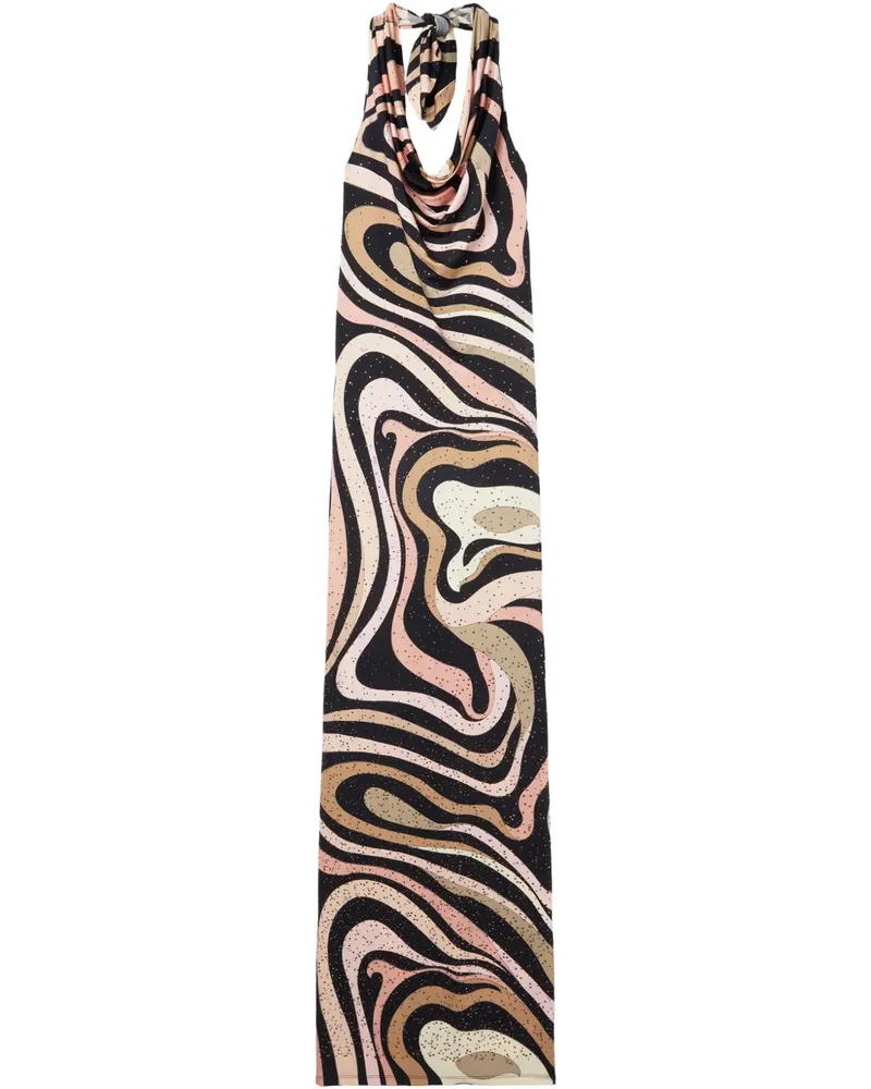 Emilio Pucci Kleid mit Marmo-Print - Schwarz Schwarz