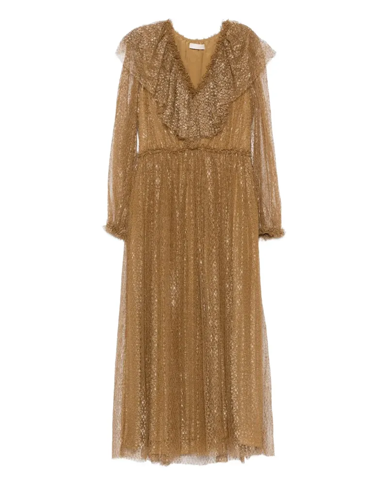 Ulla Johnson Langärmeliges Kleid mit Rüschen - Braun Braun