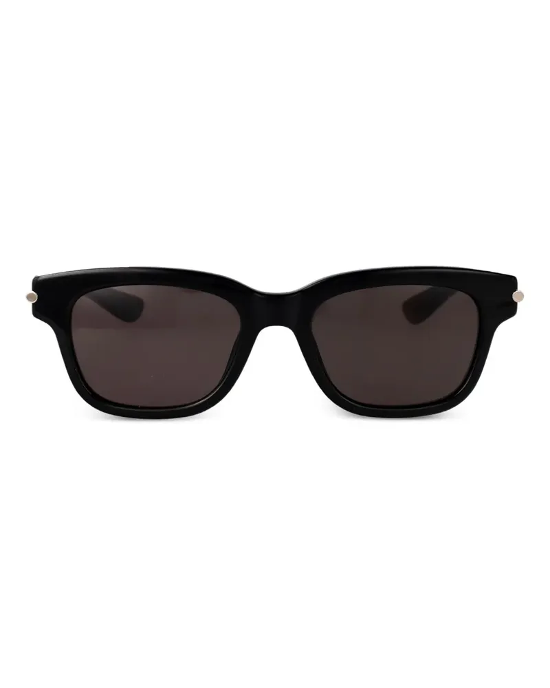 Alexander McQueen Sonnenbrille mit eckigem Gestell - Schwarz Schwarz