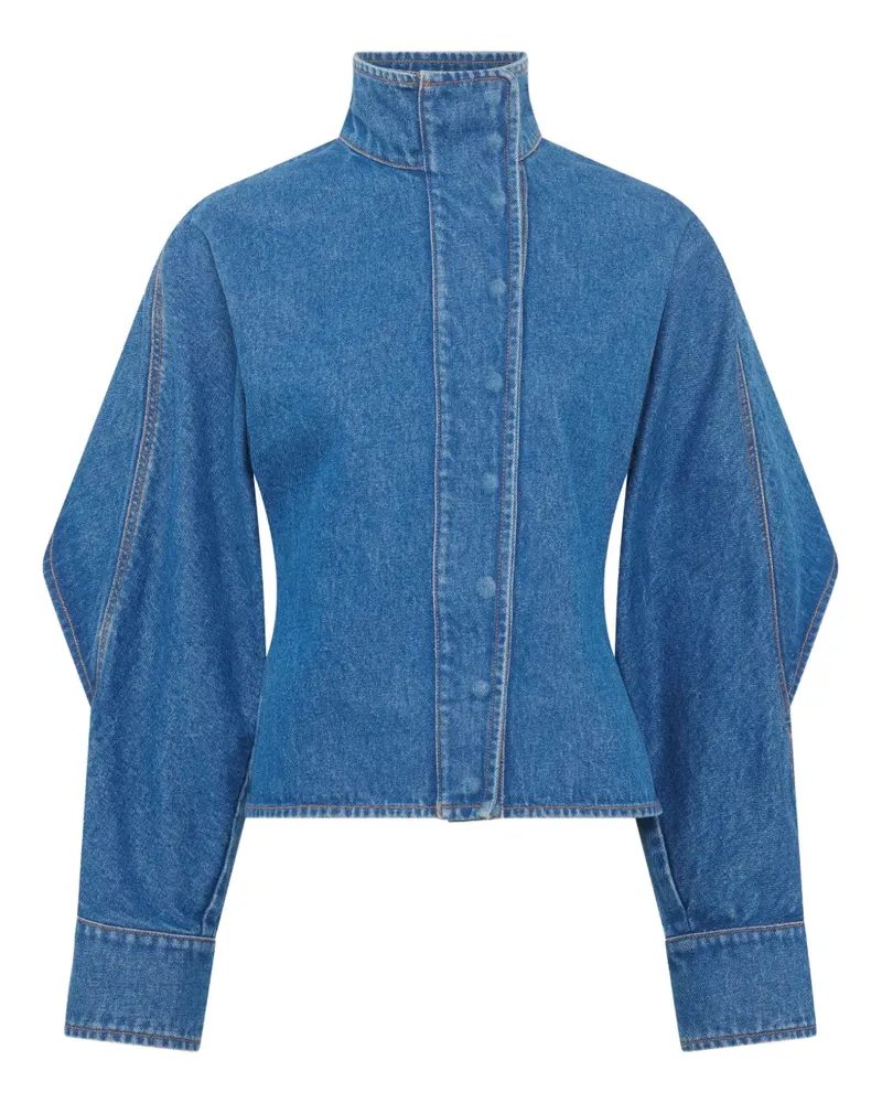 Marine Serre Moon Laser Jeanshemd - Blau Blau