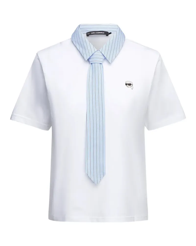 Karl Lagerfeld Ikon Poloshirt mit Kragen - Weiß Weiß