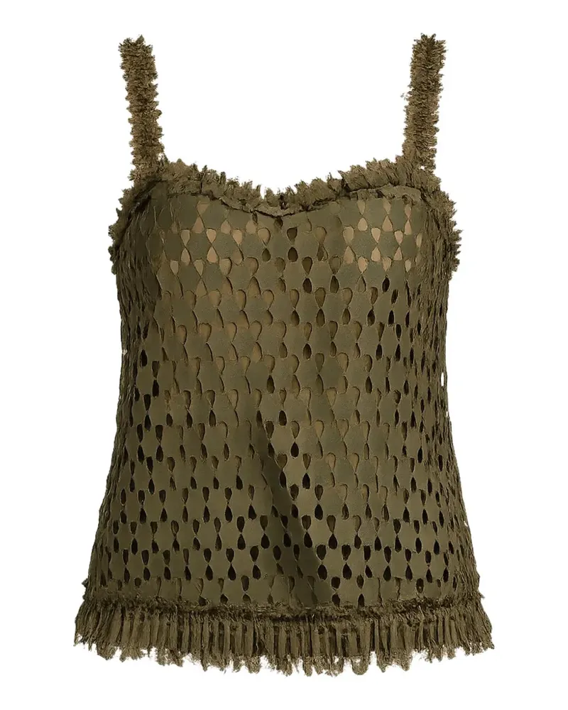 Ulla Johnson Francoise laser-cut top - Grün Grün