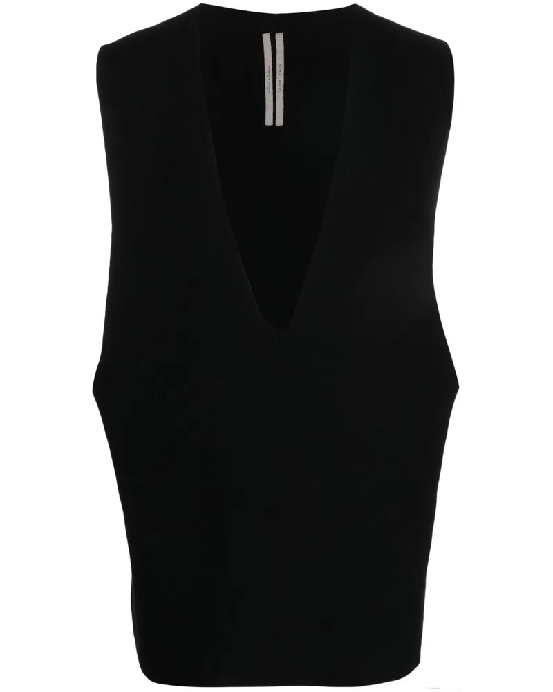 Rick Owens Pullunder aus Strickjersey Schwarz