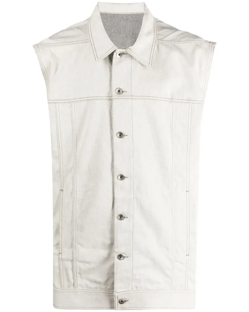DRKSHDW by Rick Owens Jeansweste mit Knopfleiste - Grau Grau