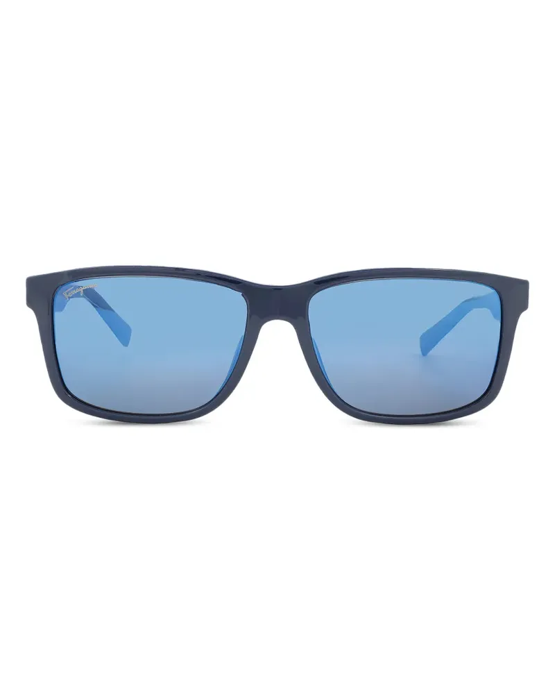 Ferragamo rectangle-frame sunglasses - Blau Blau