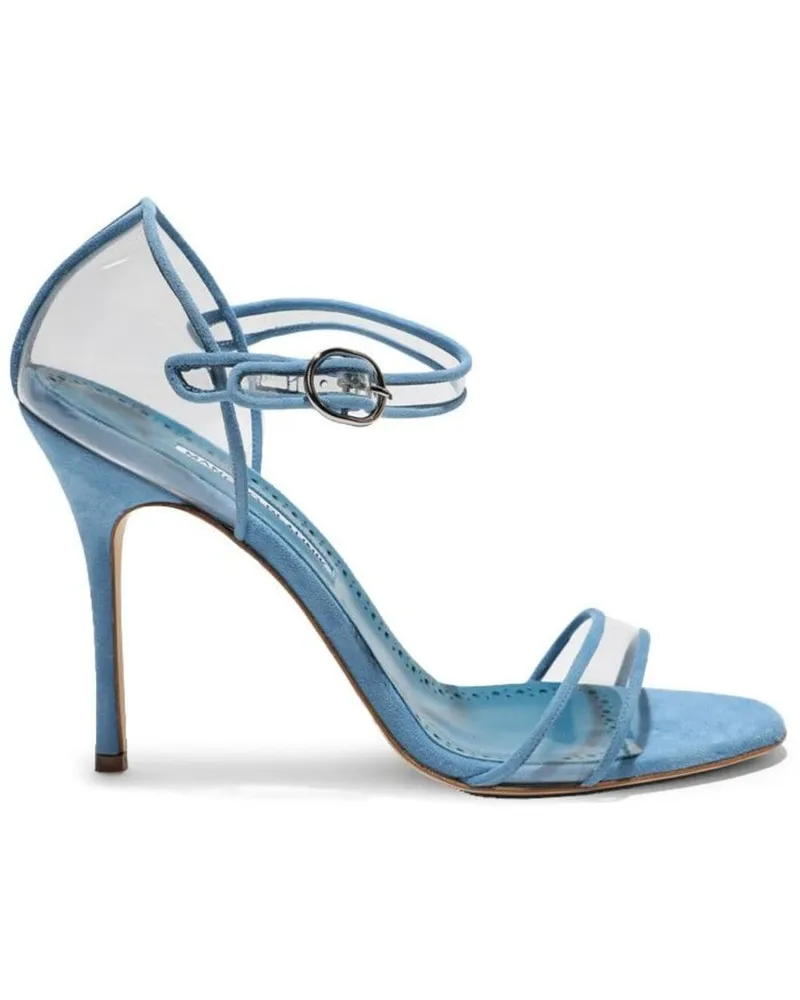 Manolo Blahnik Ferson Sandalen 105mm - Blau Blau