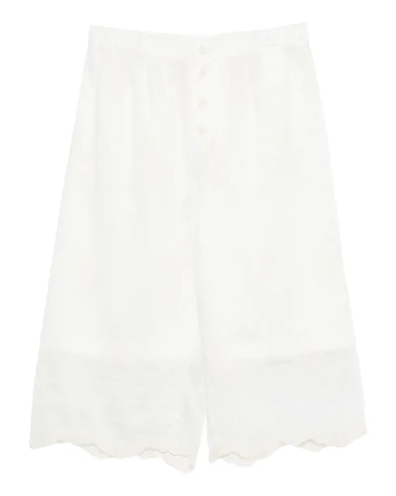 Our Legacy Frill buttoned floral shorts - Weiß Weiß