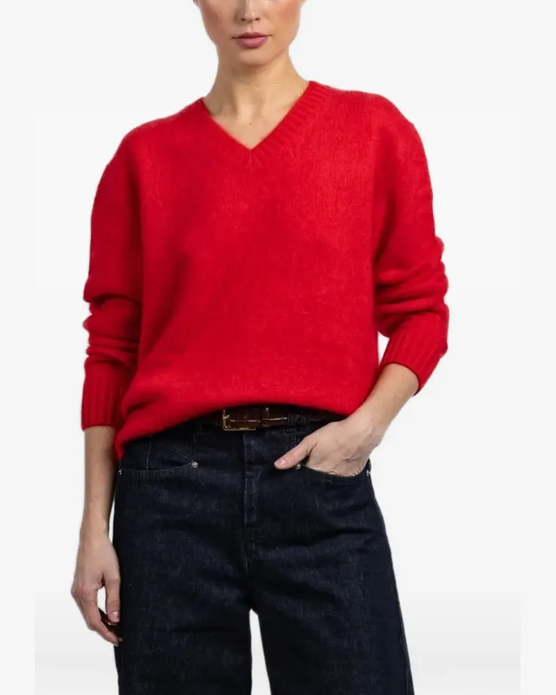 Dorothee Schumacher Pullover mit V-Ausschnitt Rot