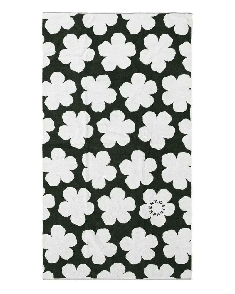 Kenzo Strandtuch mit Blumenmotiv - Grün Grün