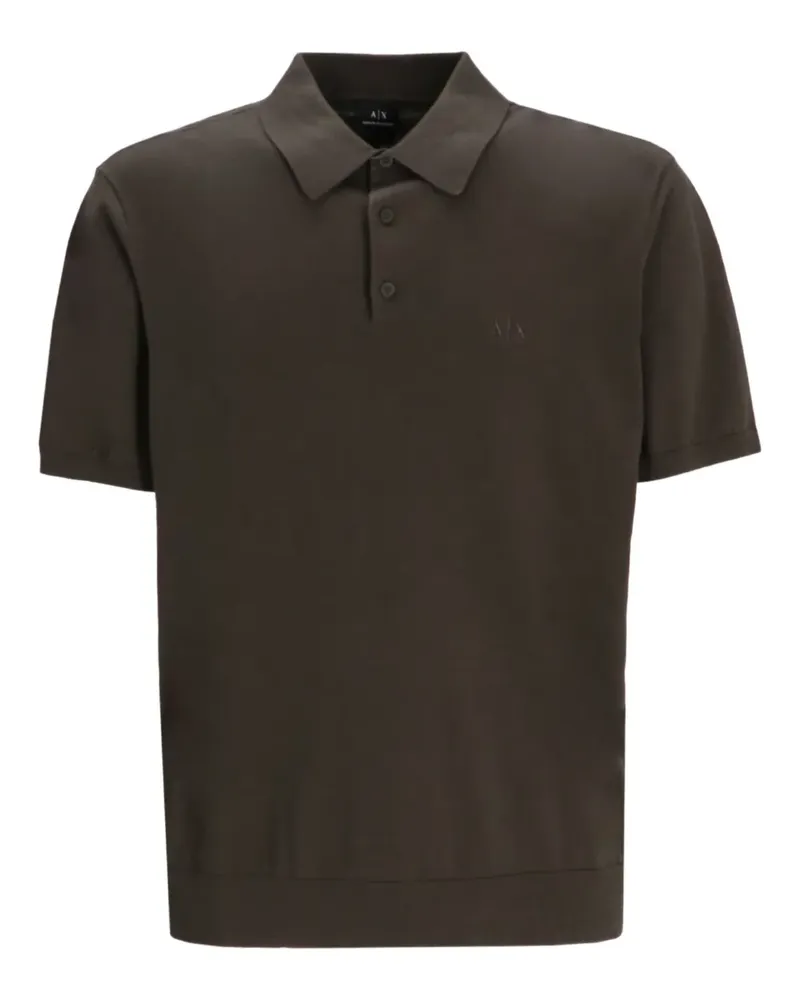 Armani Exchange Poloshirt mit Logo-Stickerei - Braun Braun