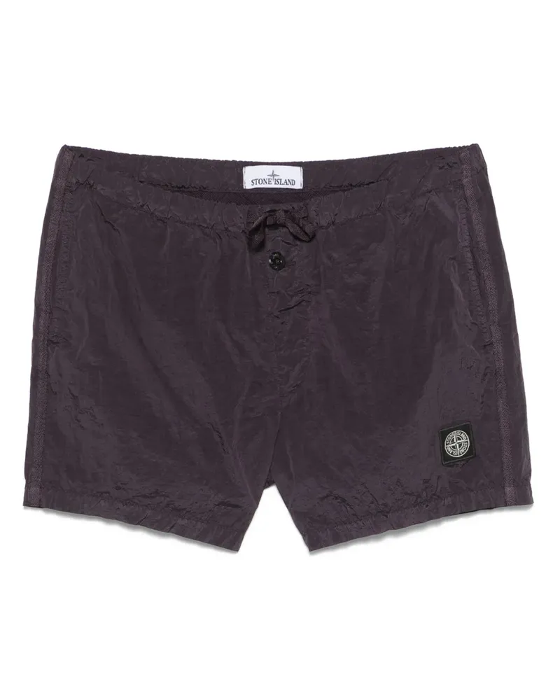 Stone Island Badeshorts mit Kompass-Patch - Violett Violett
