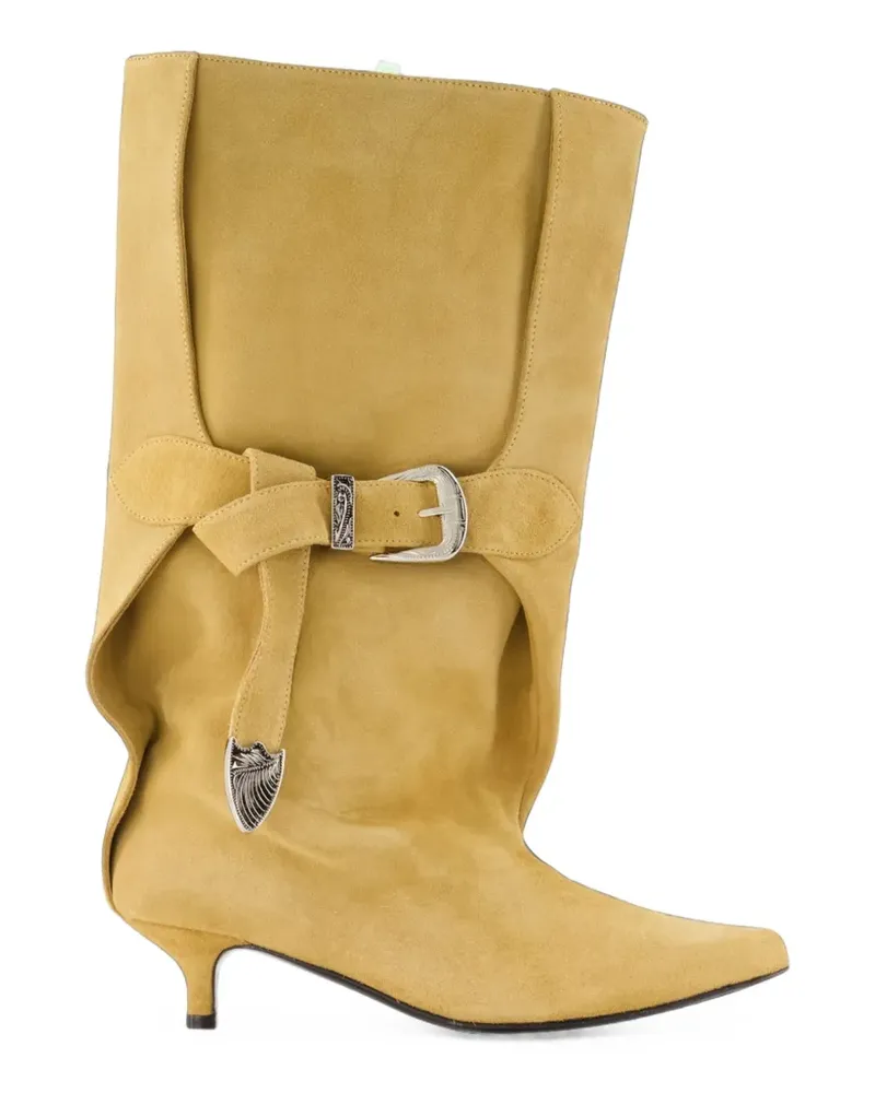 Toga buckled suede boots - Nude Nude