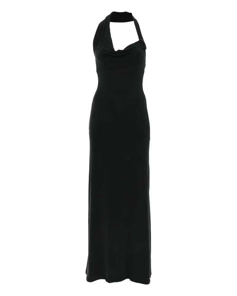 Aya Muse halterneck maxi dress - Schwarz Schwarz