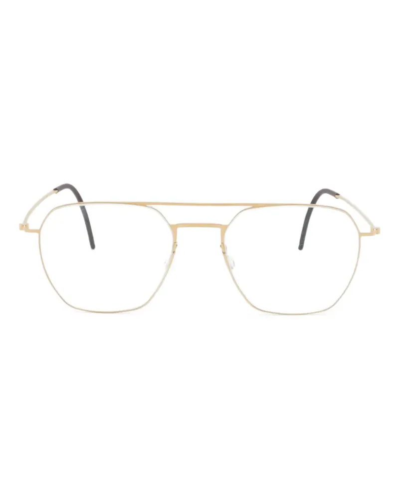 Lindberg Brille mit geometrischem Gestell - Gold Gold