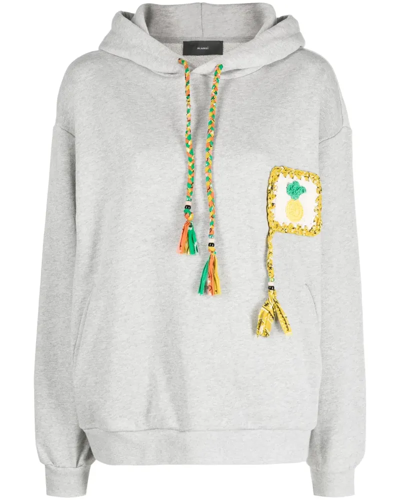 Alanui Stay Positive Hoodie - Grau Grau