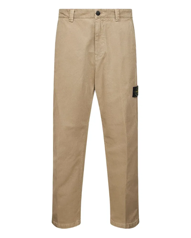 Stone Island Hose mit Logo-Patch - Nude Nude