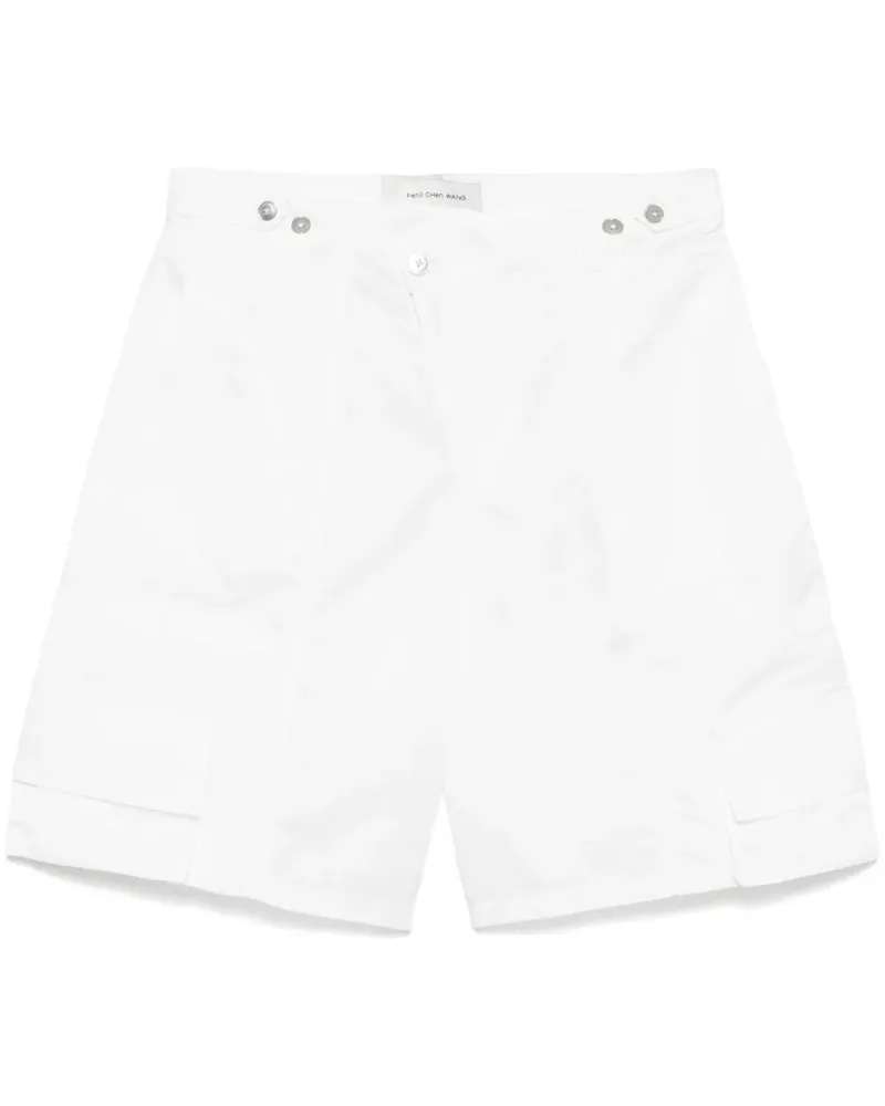 Feng Chen Wang Klassische Cargo-Shorts - Weiß Weiß