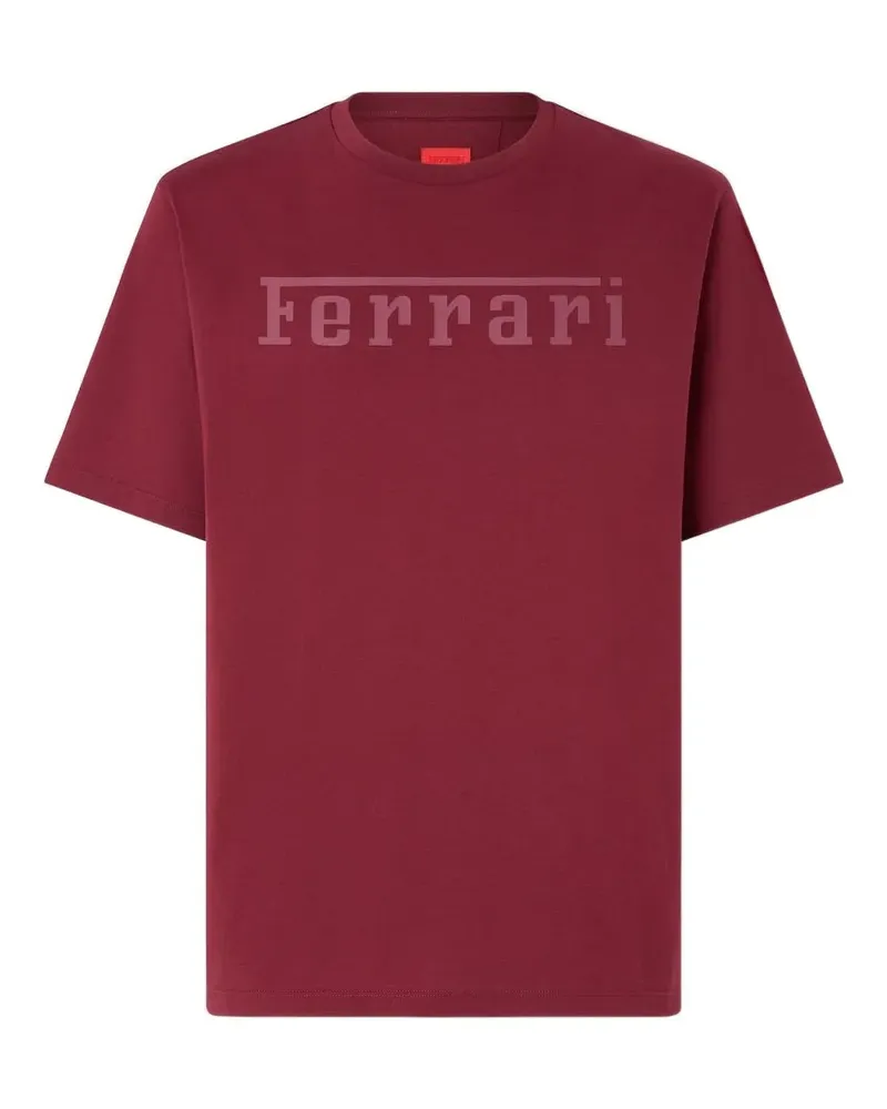 Ferrari T-Shirt mit Logo-Print - Rot Rot