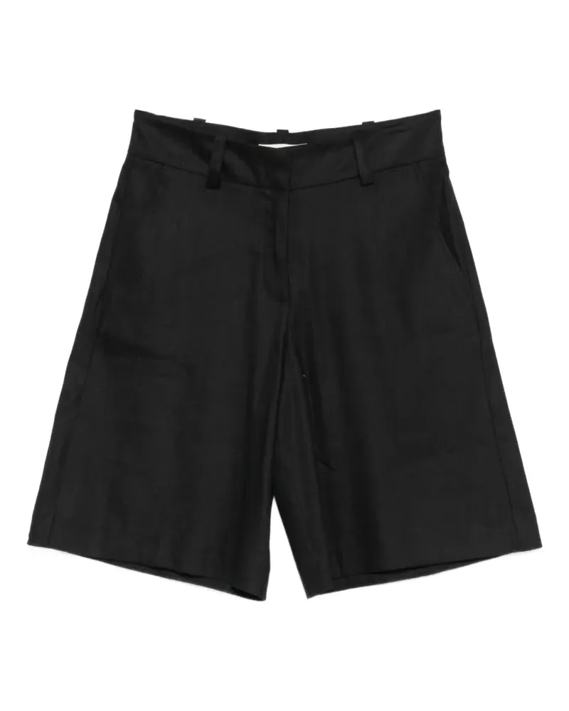 Marc O'Polo Knielange Shorts mit Gürtel - Schwarz Schwarz